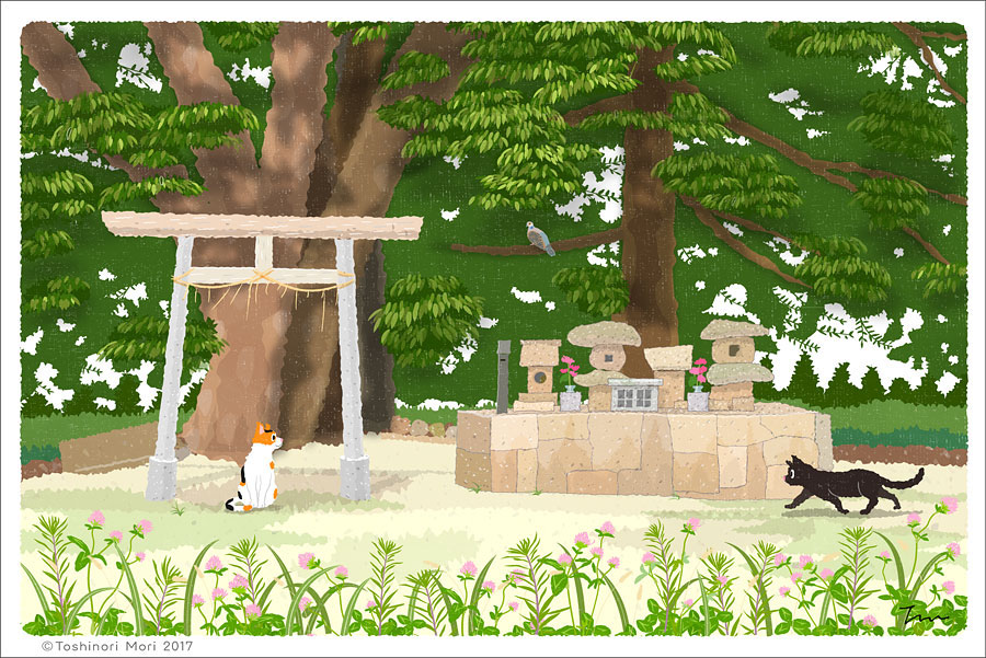 新作たびねこイラスト「約束の場所」 - たびねこ