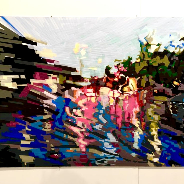 Evi Kupfer // Tape Art Pionierin aus Nürnberg Kunstgalerie raum für zeitgenössische kunst