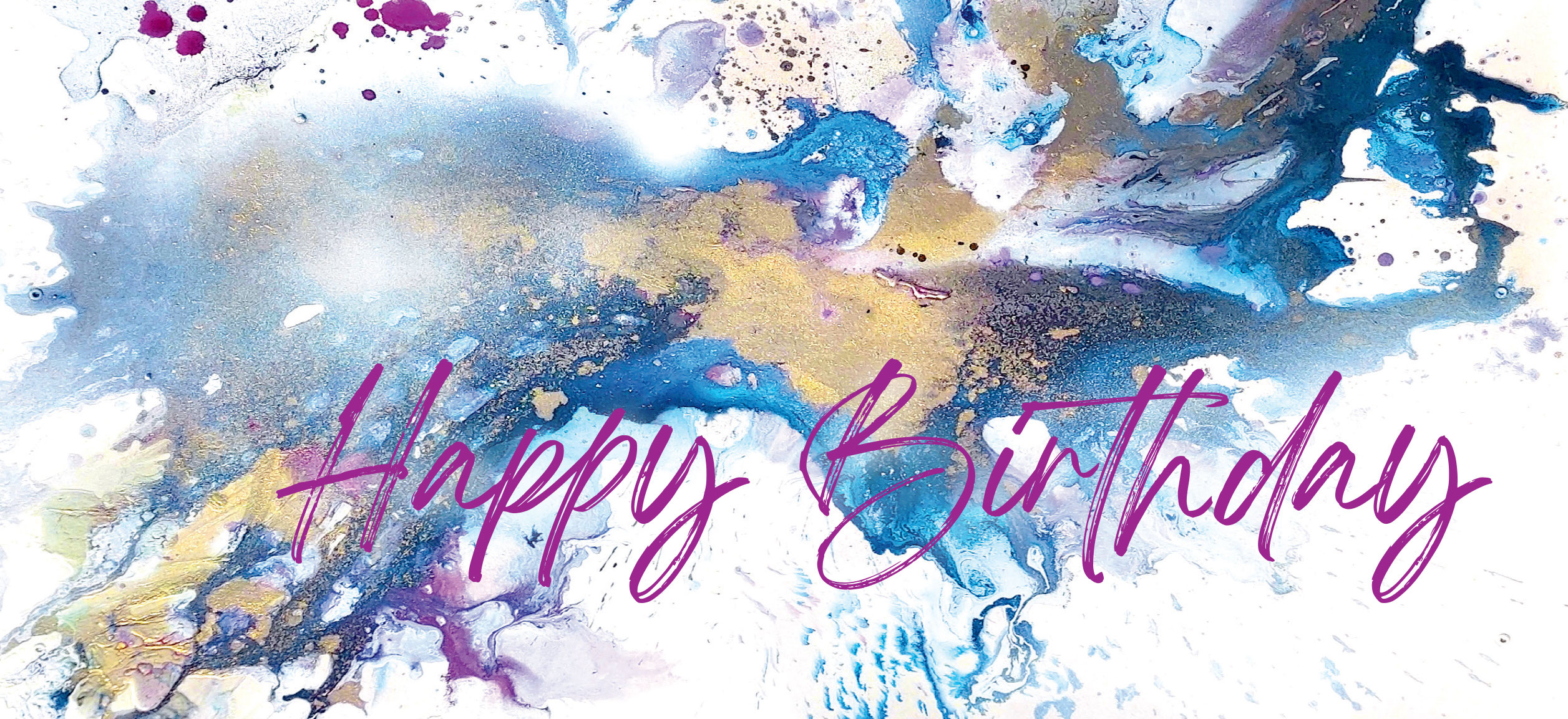 Moderne Geburtstagskarte für einzigartige Grüsse zum Geburtstag - Kunstkarten & Mehr von UH-ART 