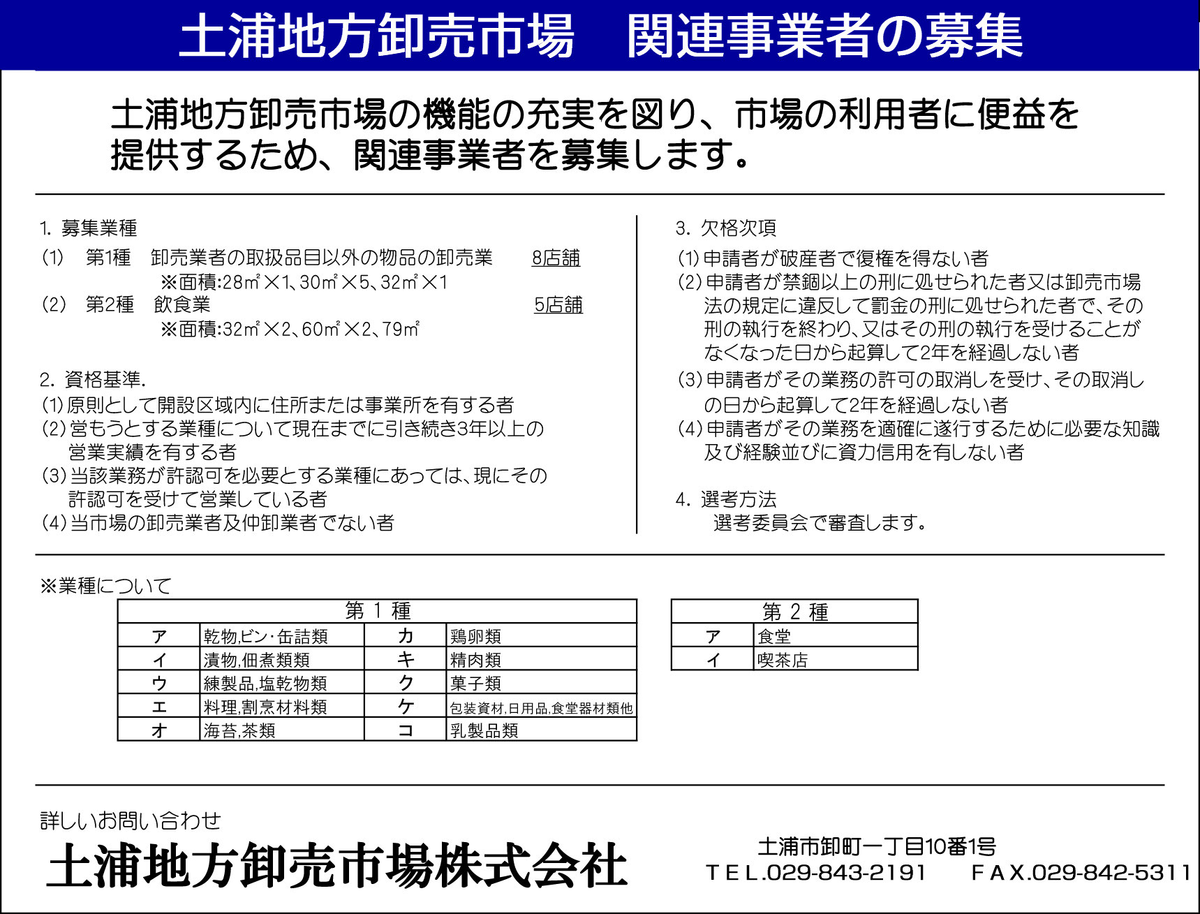 土浦地方卸売市場 土浦地方卸売市場