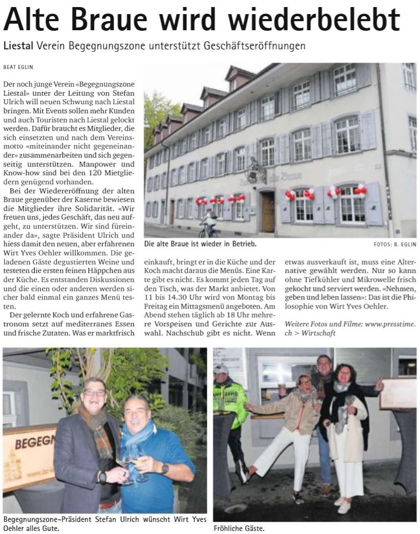 Gastro Baselland - Politapéro 2020 - Presstime