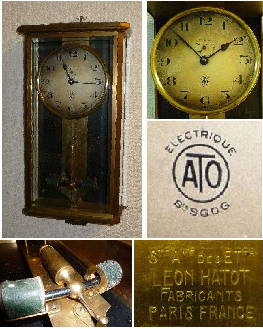 ATO電池式柱時計オーバーホール （Leon Hatot and ATO electric