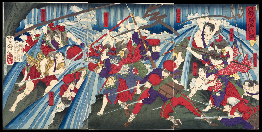 089鹿児島征討記事 〔賊徒の女隊奮戦図〕 - 西南戦争錦絵美術館 089鹿児島征討記事 〔賊徒の女隊奮戦図〕 - 西南戦争錦絵美術館