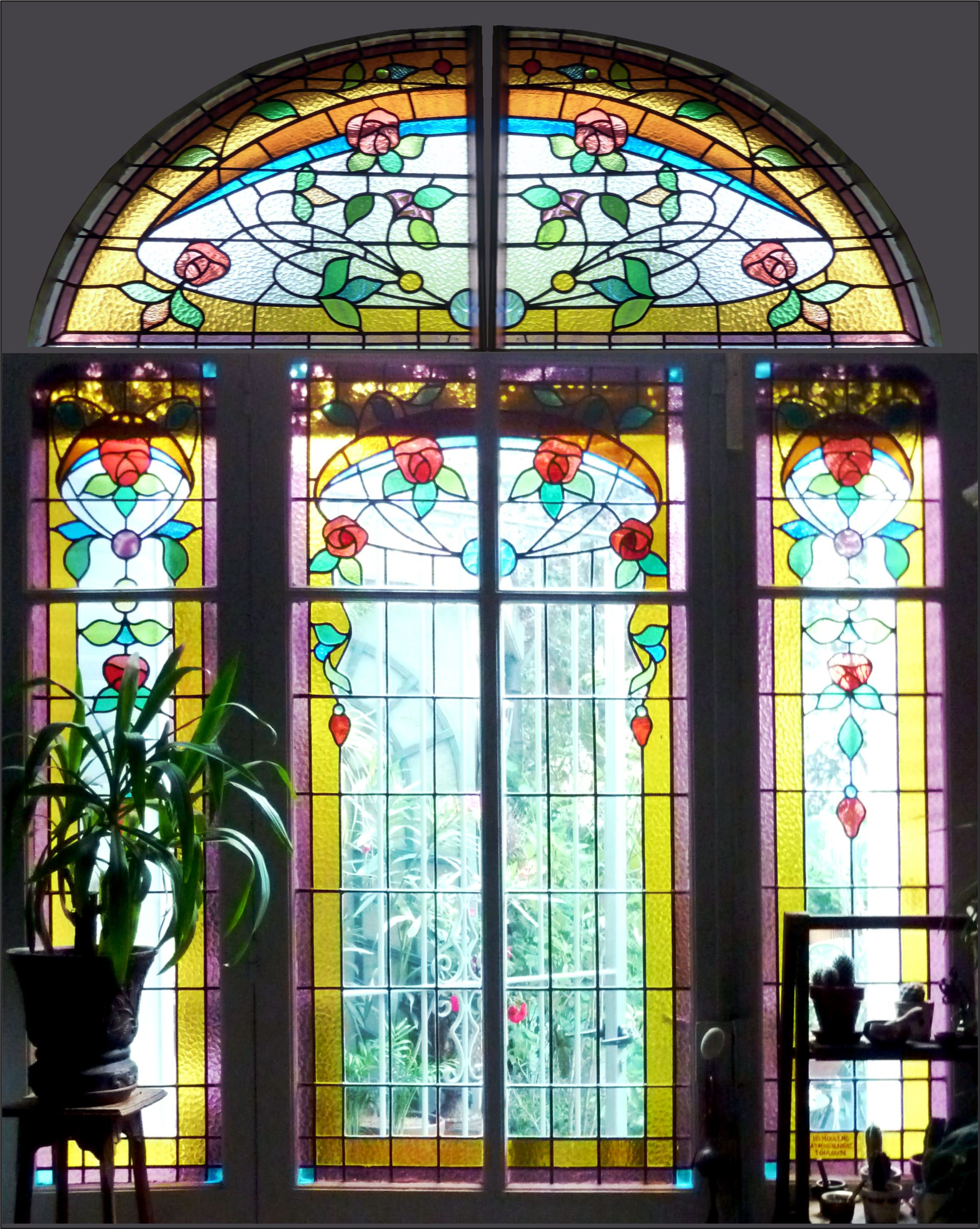 Vitraux Sur Séjour Quartier Chalets Roquelaine Toulouse