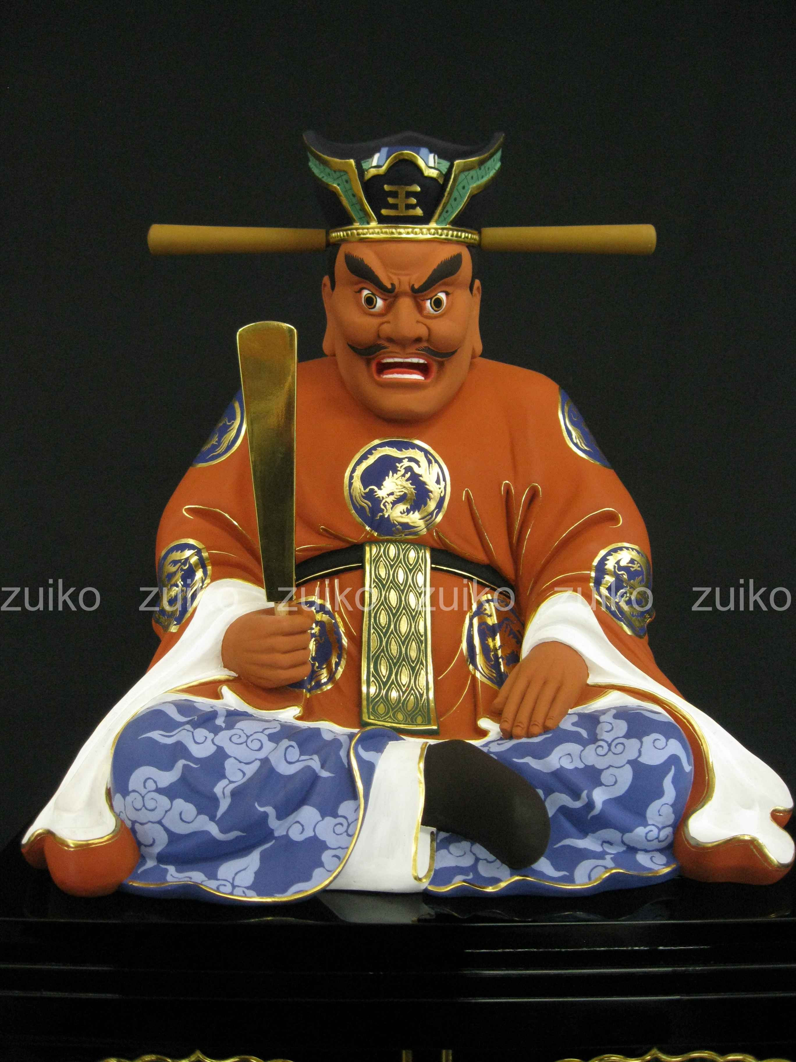 閻魔大王 極彩色 仏高1.3尺 - Web Shop 浄光