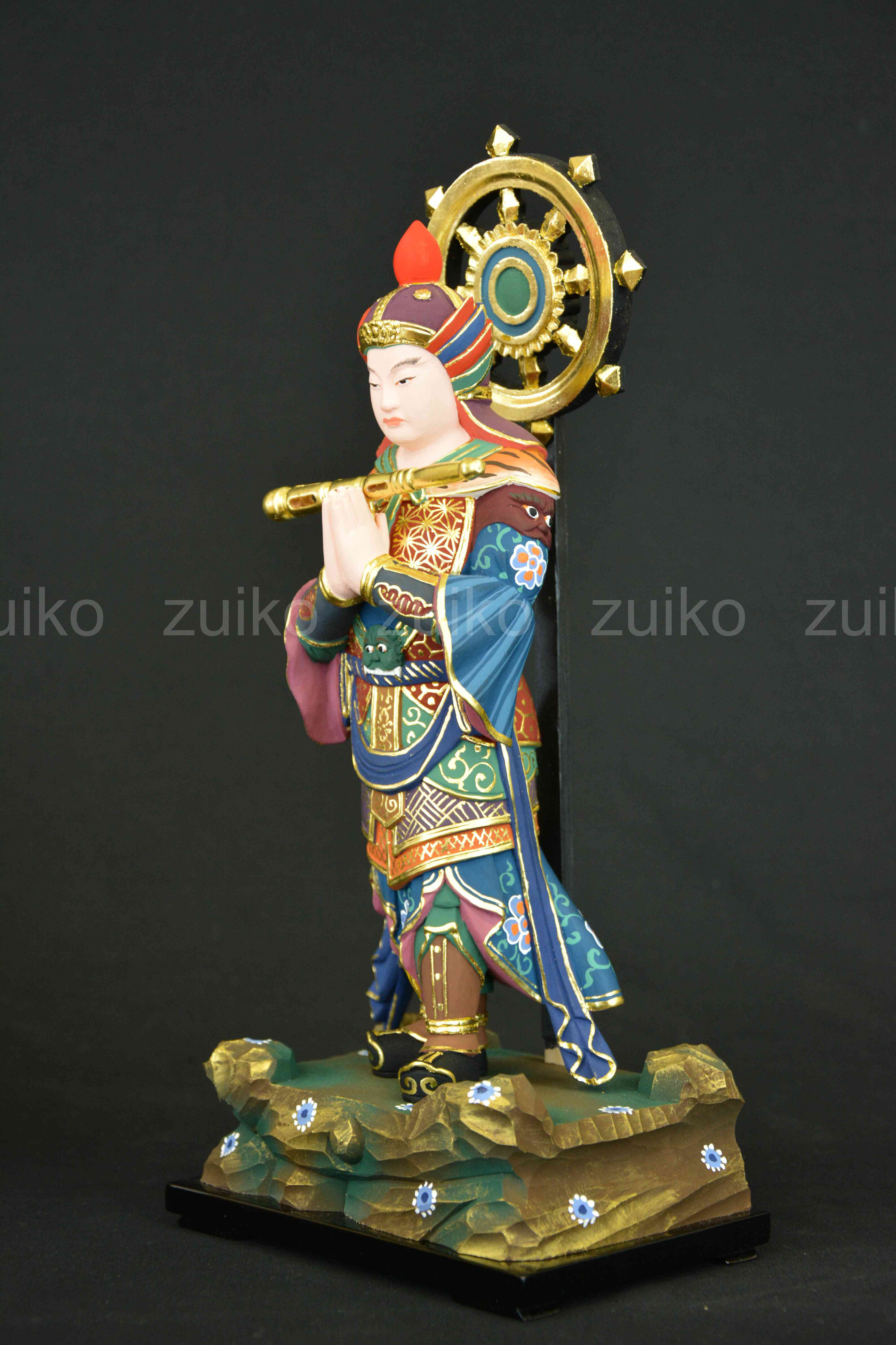 韋駄天 桧 方座円光背 割寸4寸 Web Shop 浄光 韋駄天 桧 方座円光背 割寸4寸 Web Shop 浄光