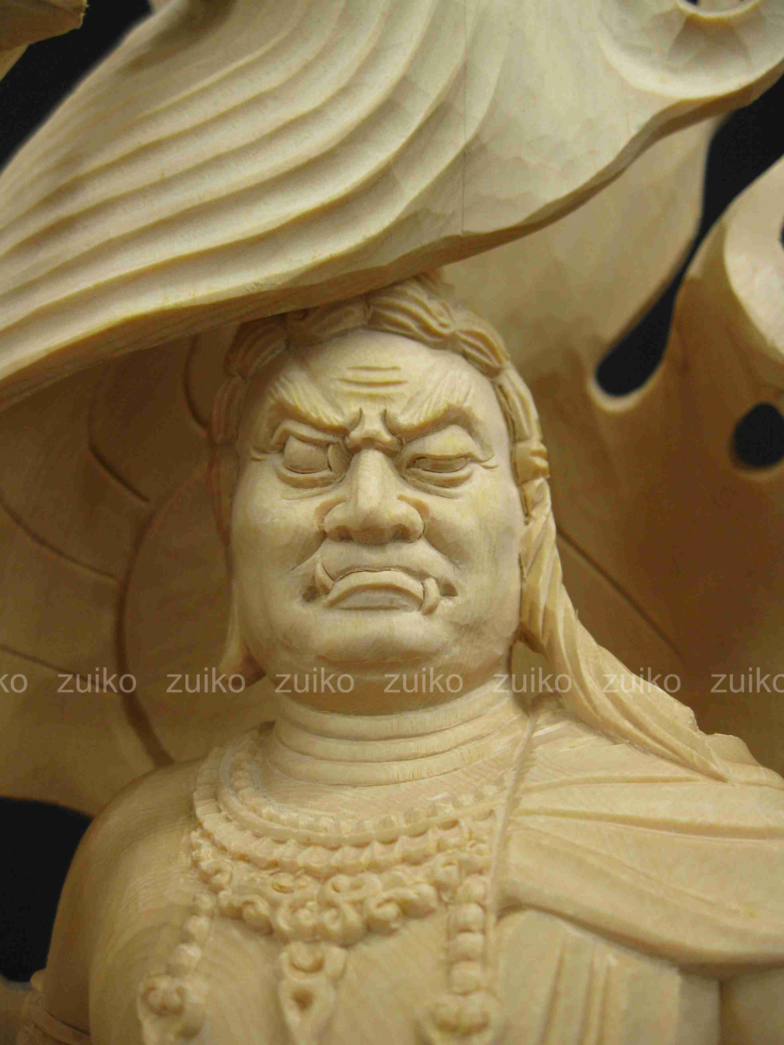 不動明王 桧淡彩切金 岩座箱台 割寸1尺 - Web Shop 浄光