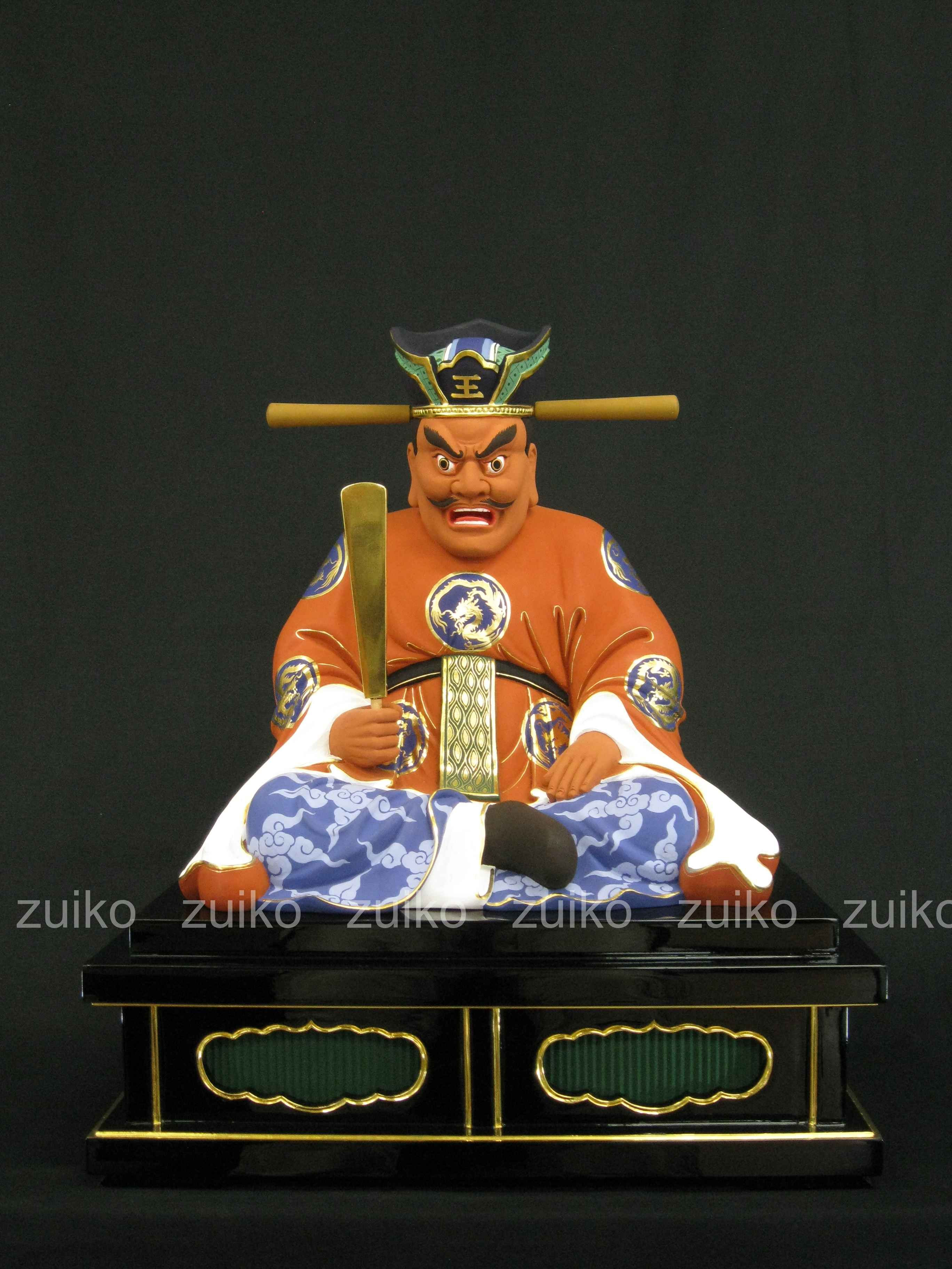 閻魔大王 極彩色 仏高1.3尺 - Web Shop 浄光