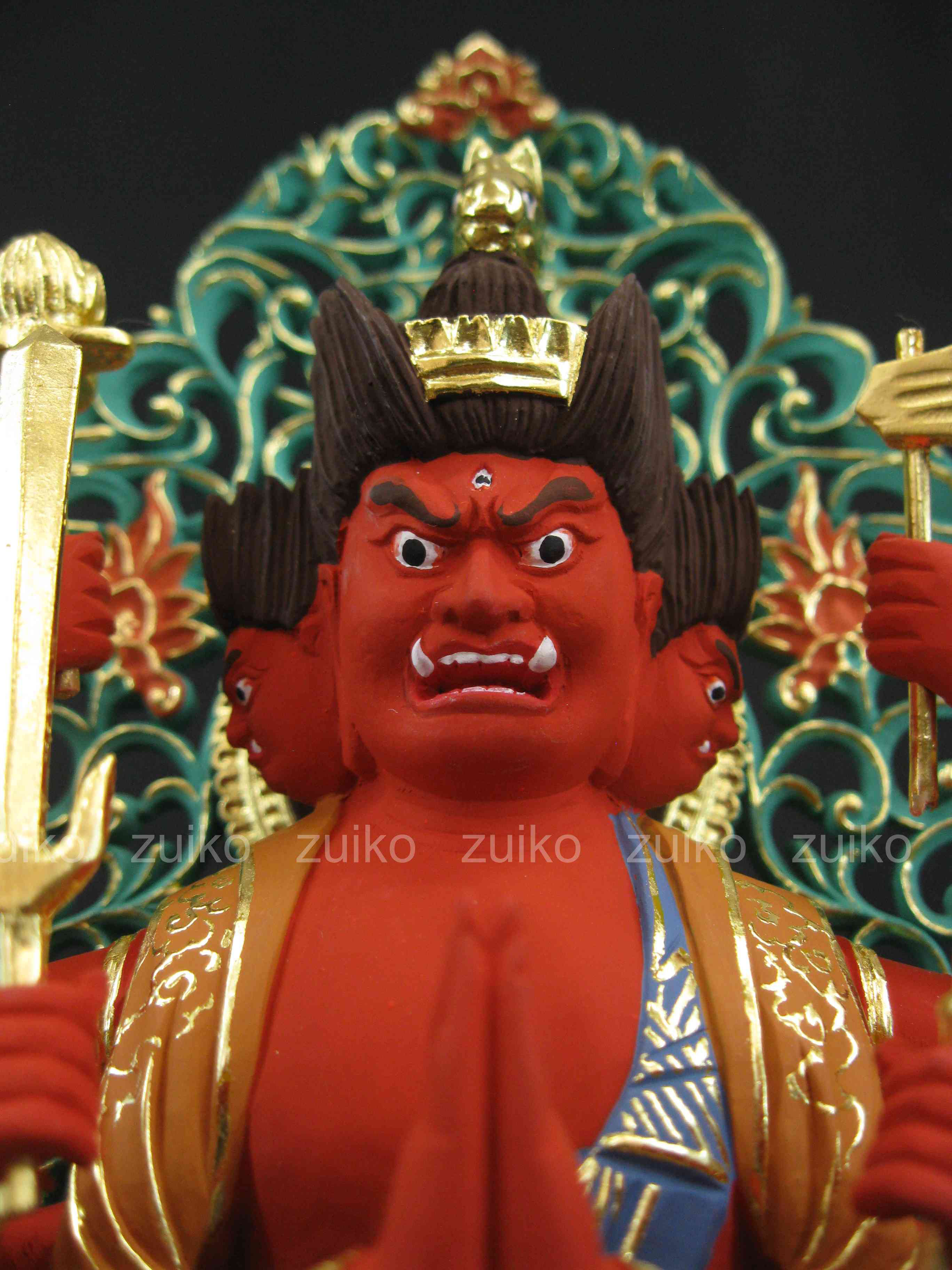 馬頭観音 桧 低八角台座 割寸1尺 - Web Shop 浄光 馬頭観音 桧 低八角台座 割寸1尺 - Web Shop 浄光