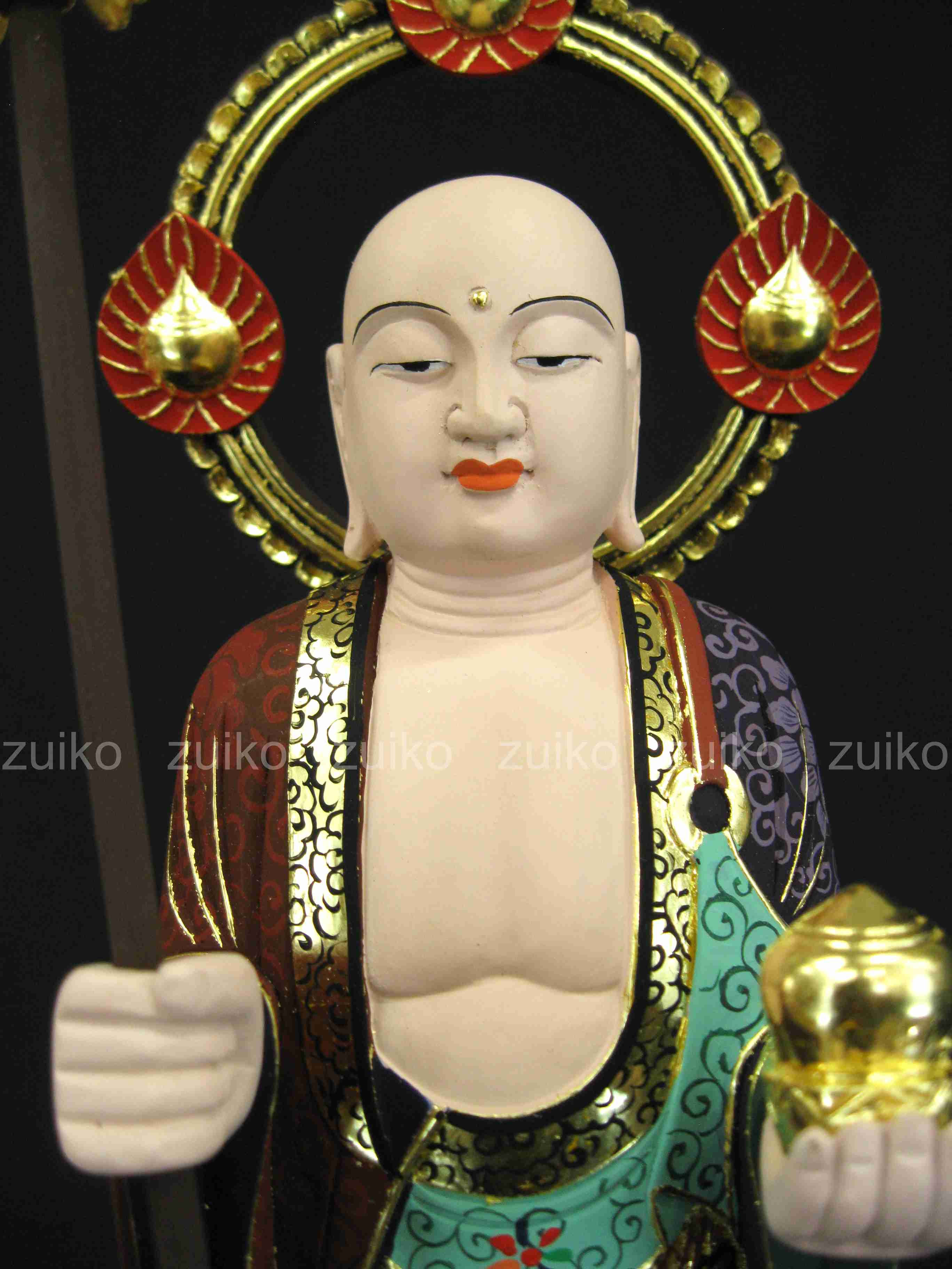 黒色 金属製 仏像 那割作　地蔵菩薩 黒色 金属製 仏像 那割作 地蔵菩薩 地蔵菩薩 極彩色 岩座輪