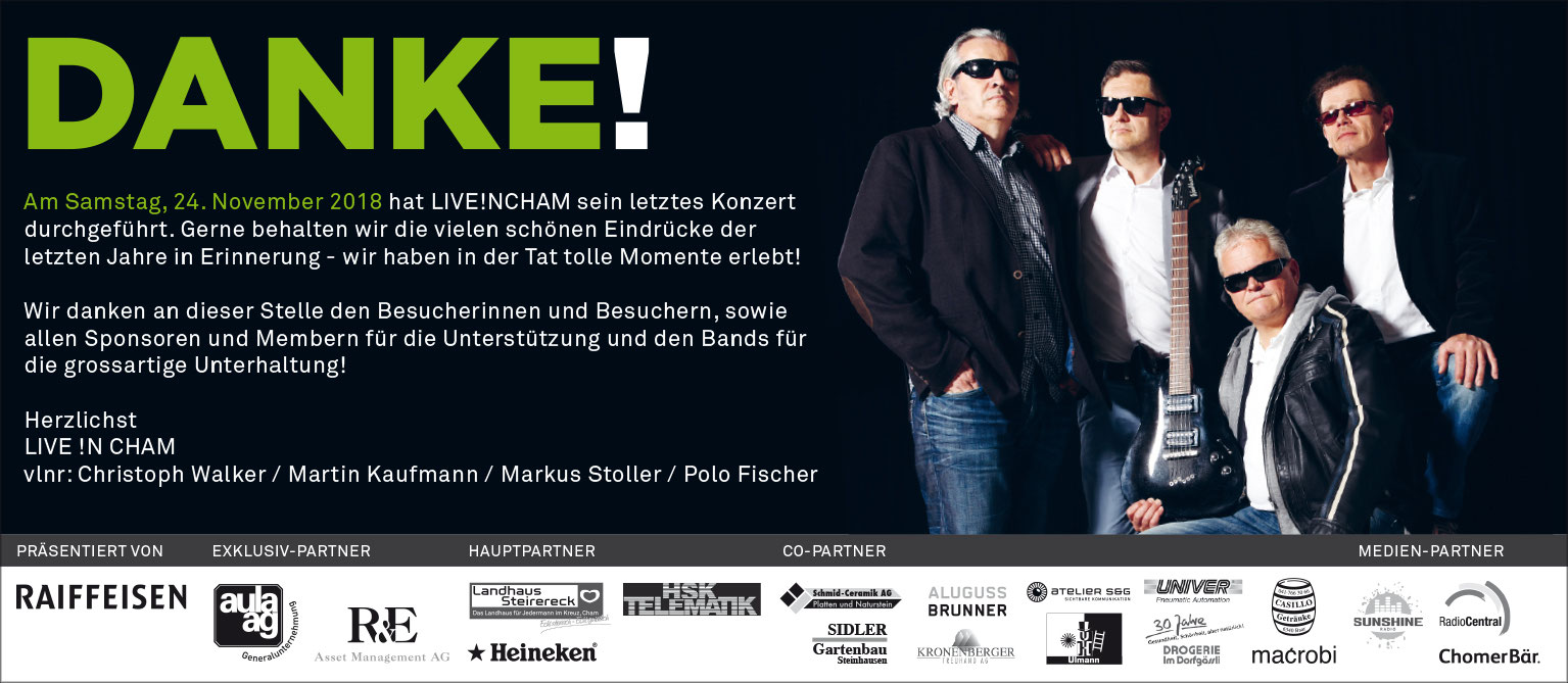 LiveInCham Musik im Dorf wurde zum zweiten Mal LiveInCham Musik im Dorf wurde zum zweiten Mal
