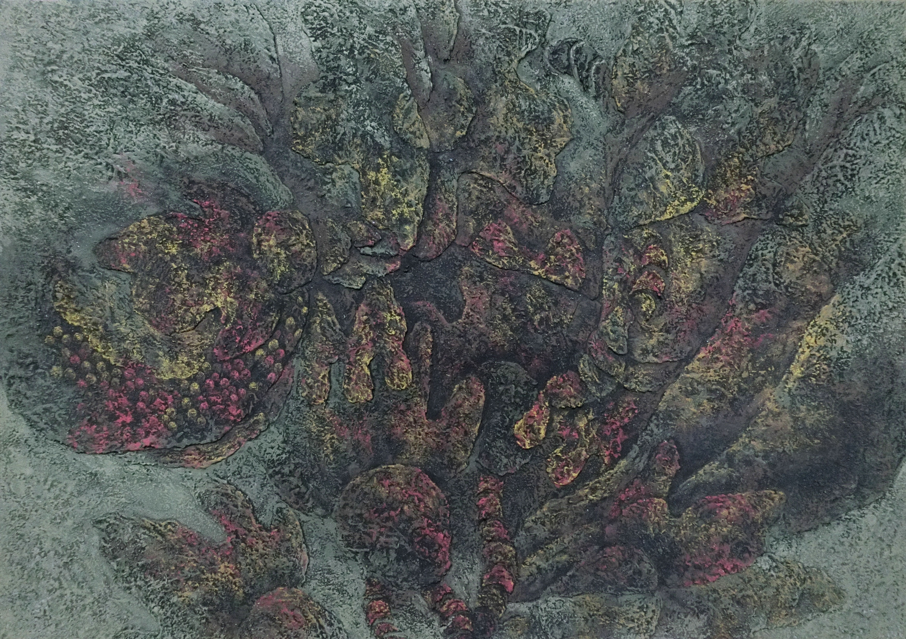 新堀菜生「棲家」M4号日本画、九段耀画廊出品作 めぐる獣・辰』—四人展Vol.2（企画担当・新堀菜生） - 東京 九段 耀 画廊