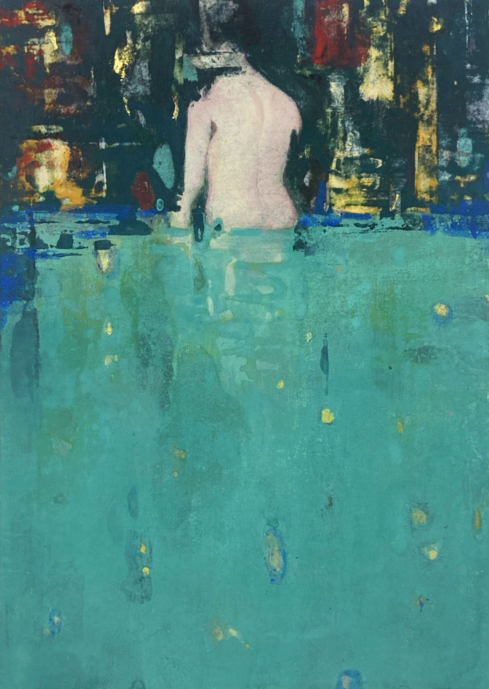 原澤亨輔「見る魚」S3号大,紙本彩色,日本画,九段耀画廊出品作,新品同様 KOSUKE HARASAWA | 作家一覧 | The Obsession Gallery