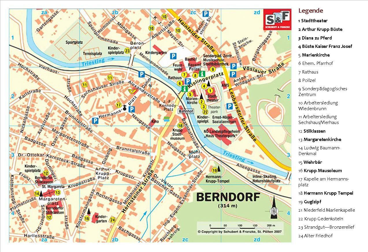 Stadtplan Kruppstadt Berndorfs Webseite