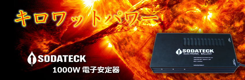 1000W専用電子安定器の特徴 - 植物工場の最新技術をご自宅に『SODATECK』