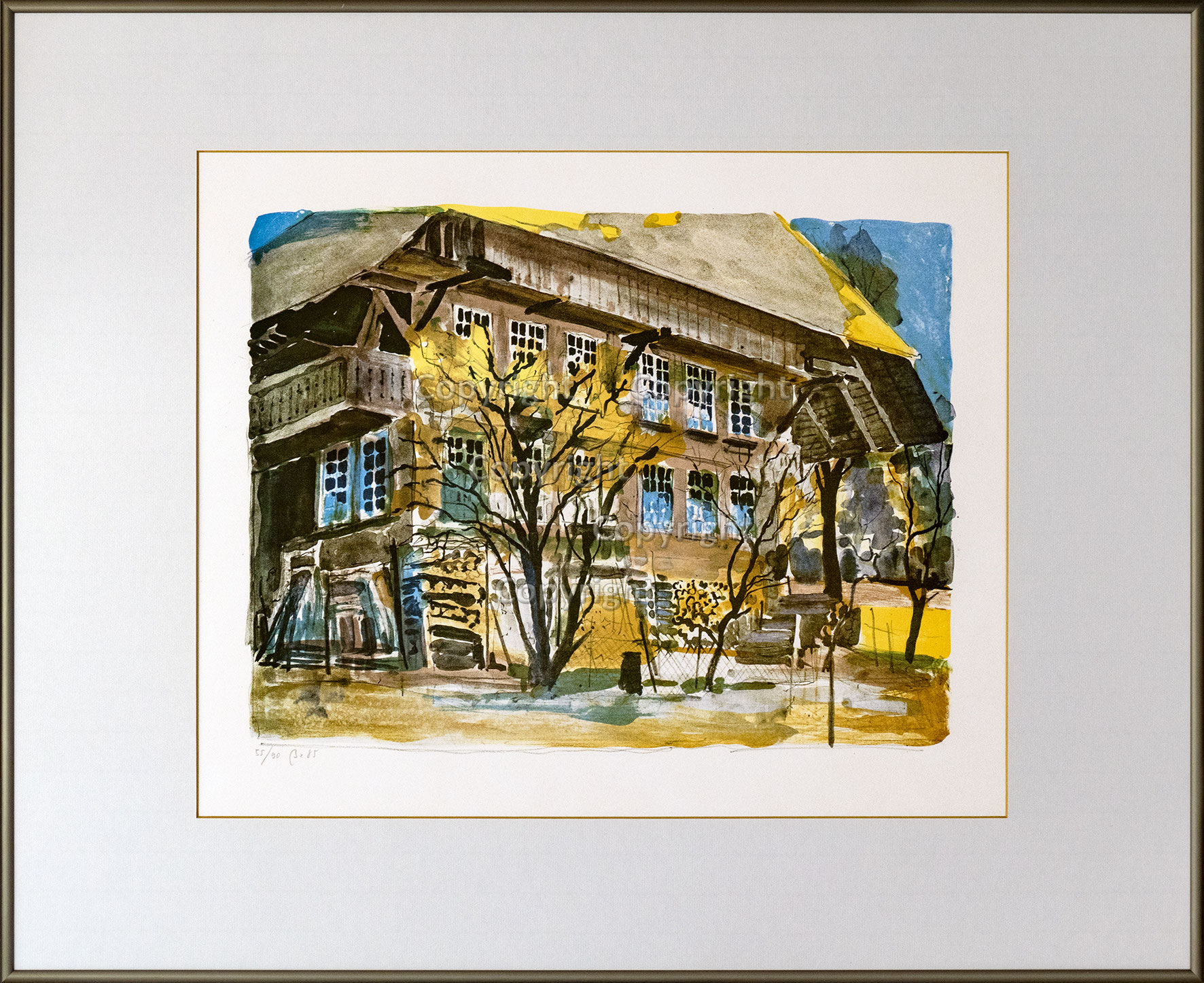 Baumann Saarlandischer Maler Ludwigskirche Im Winter 1929 Ol