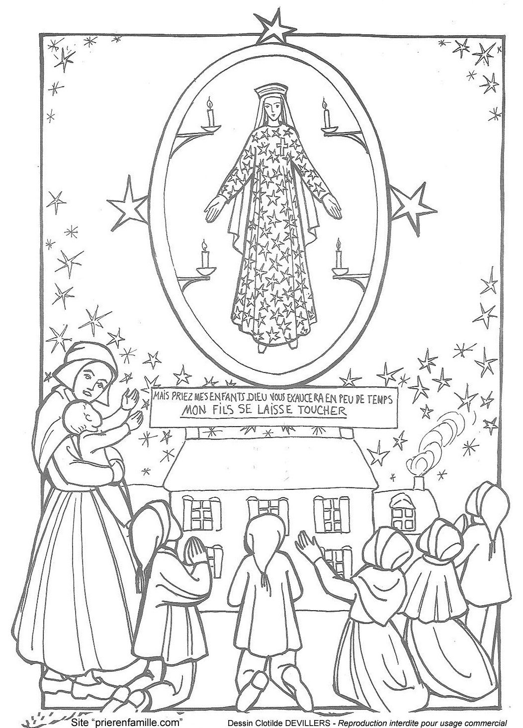 Coloriages Apparitions de la Sainte Vierge Marie Le Chemin du Ciel