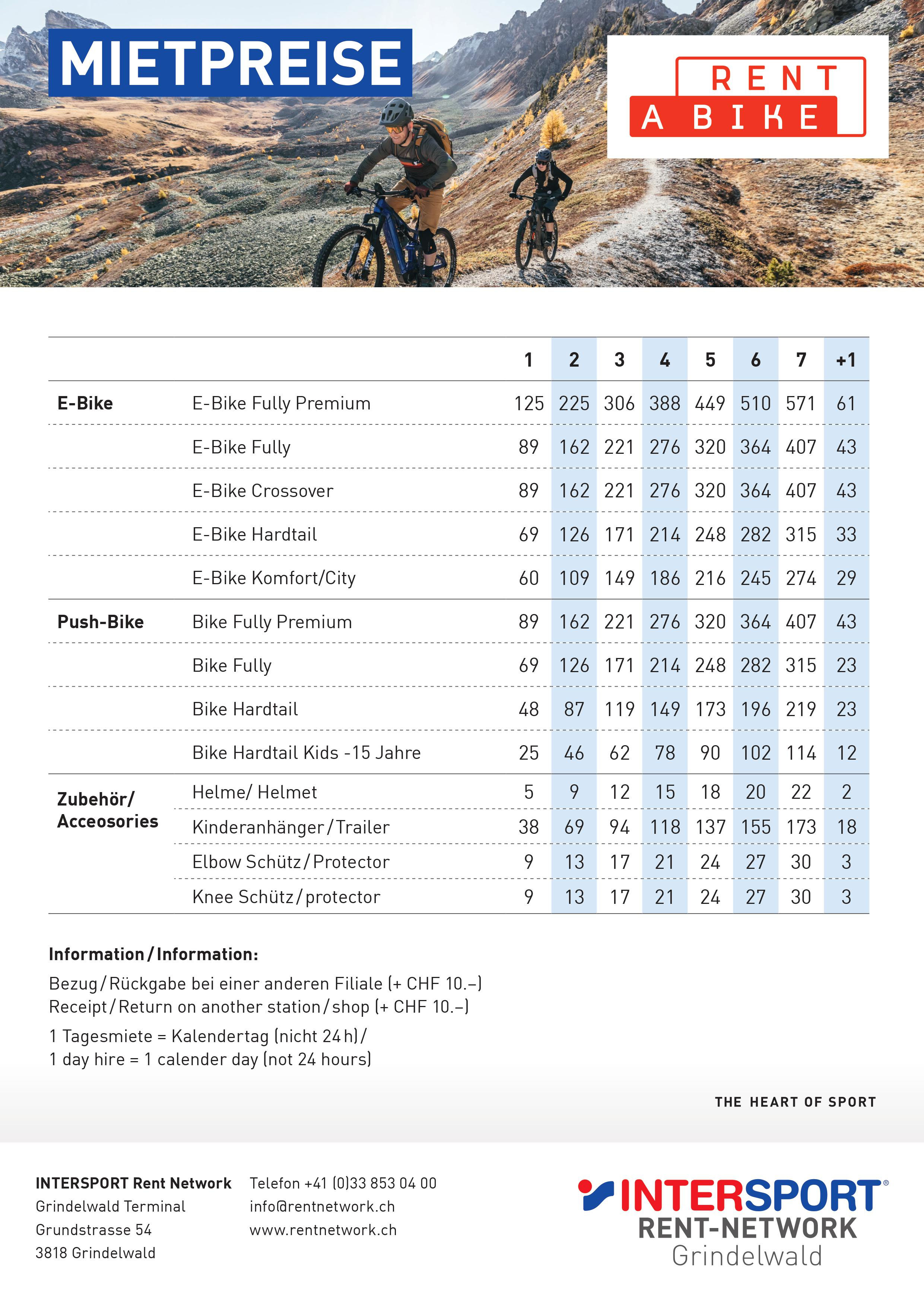 Bike Mieten Intersport Grindelwald Bike Rental