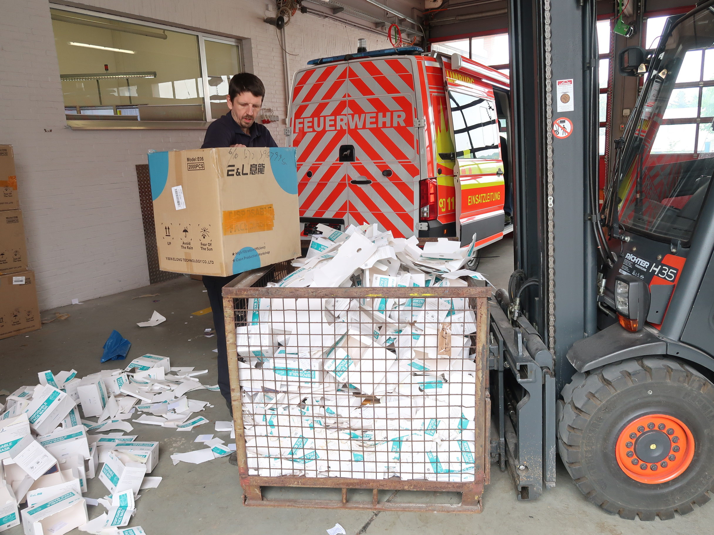 Verpackungsmüll zum Entsorgen