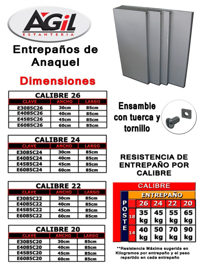 anaquel ECONÓMICO - AGIL ESTANTERIA