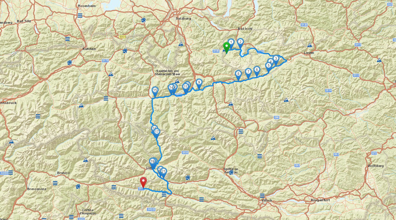 Route Mille Miglia 19 Meeder Brescias Webseite