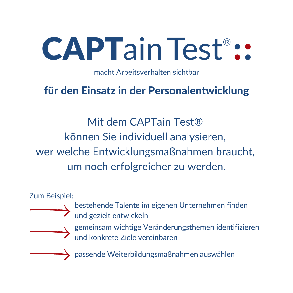 Personalentwicklung mit dem CAPTain Test® CAPTain Test®