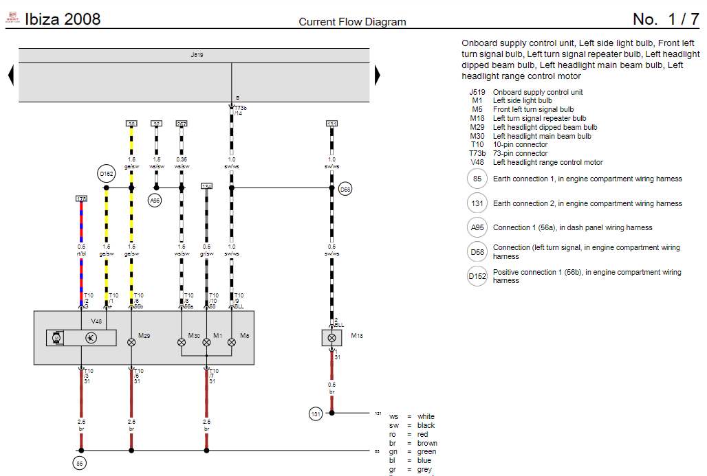 SEAT mk4 manual. Wiring diagrams