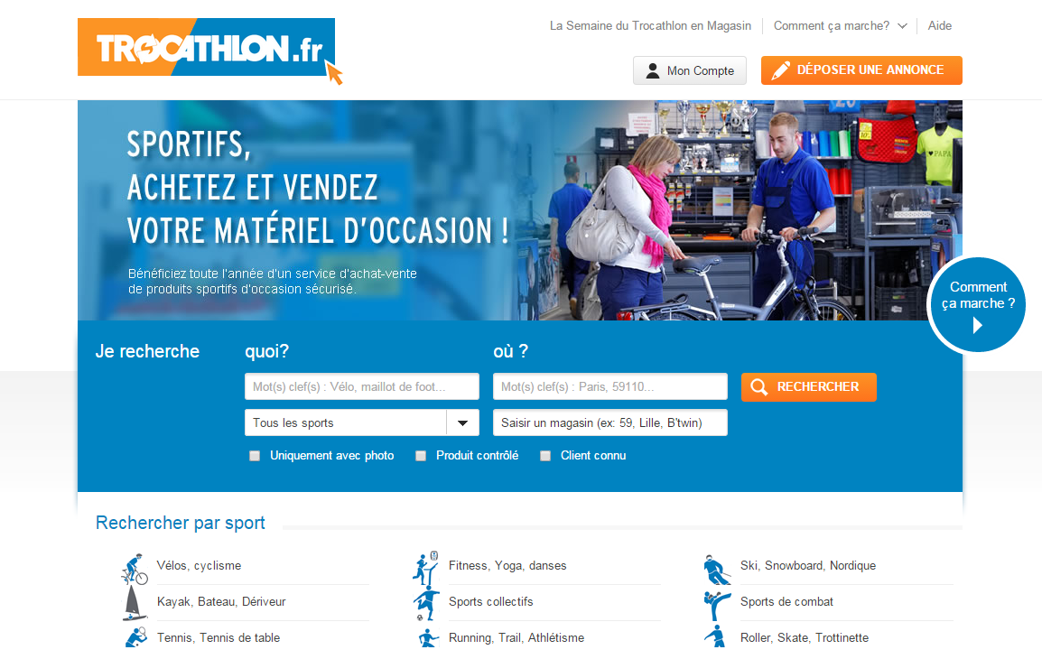 Acheter un vélo d'occasion sur Trocathlon.fr Velook.fr, devenez