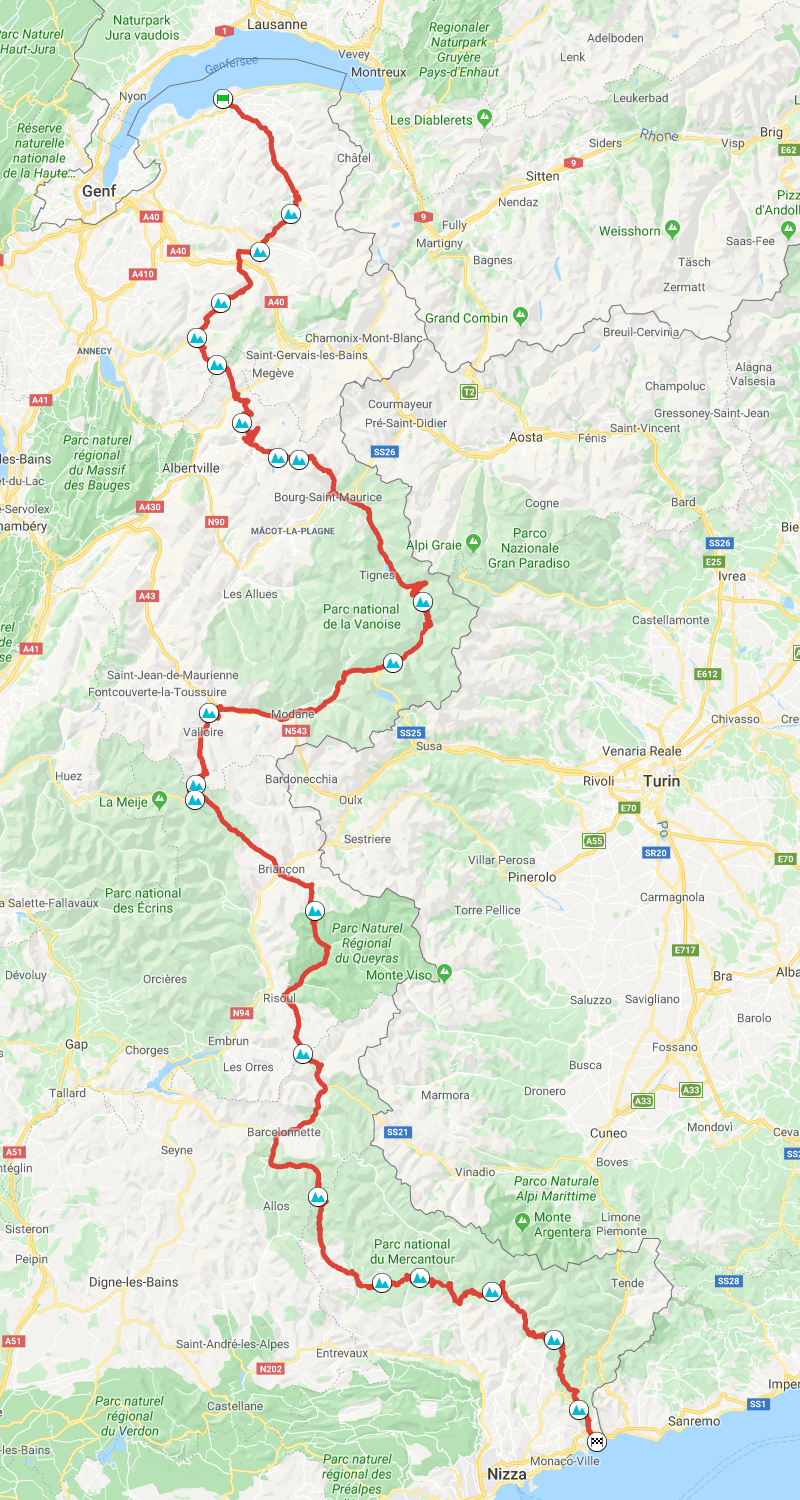 Route des Grandes Alpes mit dem Motorrad oder Auto Pässe.Info Route des Grandes Alpes mit dem Motorrad oder Auto Pässe.Info