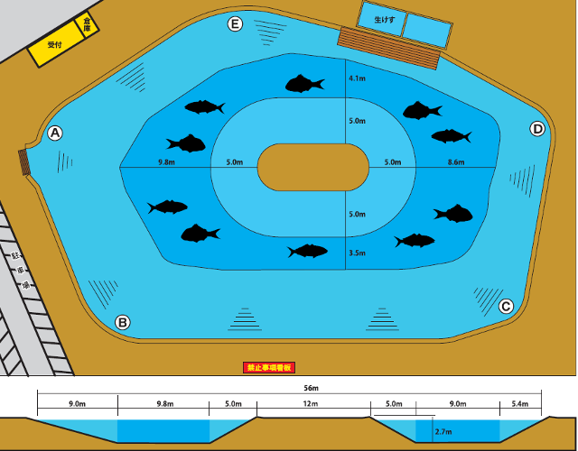 施設案内 お問合せ 0569 82 2066 爆釣美浜フィッシングパーク 海釣り 釣堀 知多 南知多