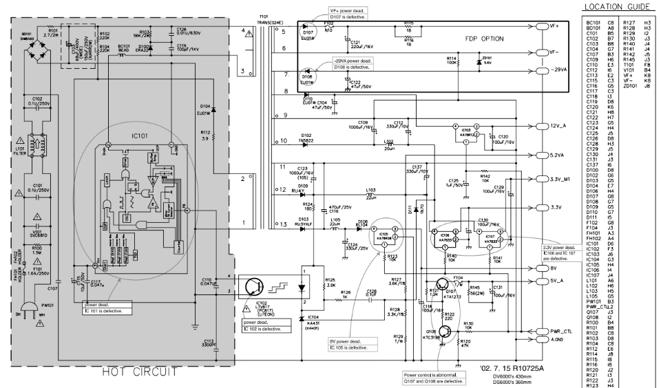 LG DVD Player Service Manuals, Circuit Diagrams Schematic