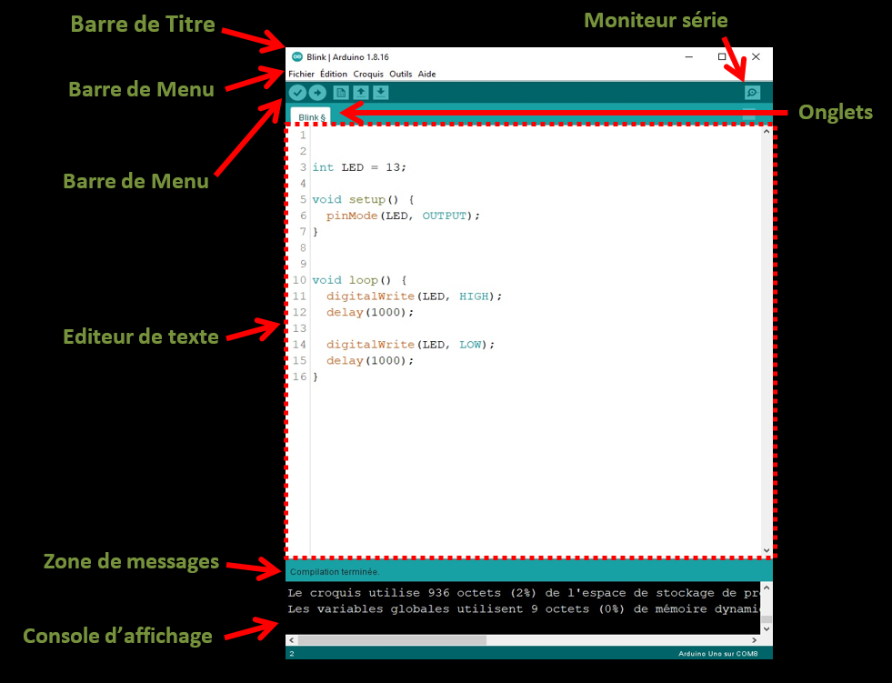L'Arduino IDE, le logiciel de programmation - Ardwinner