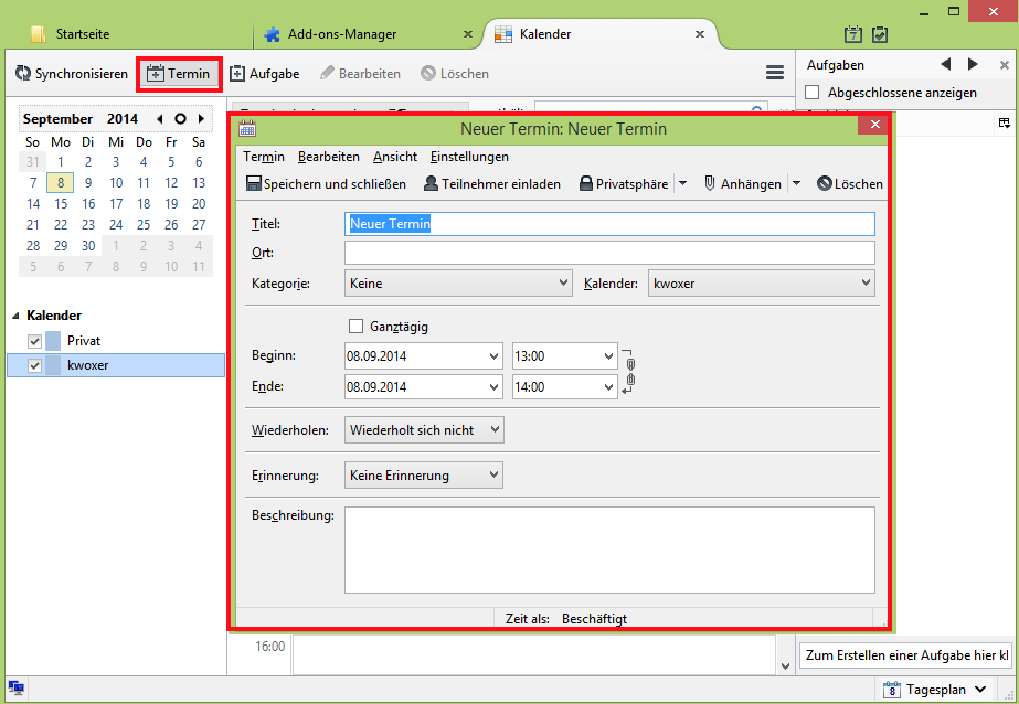 Kalender mit Dropbox verwalten - das kwoxt!