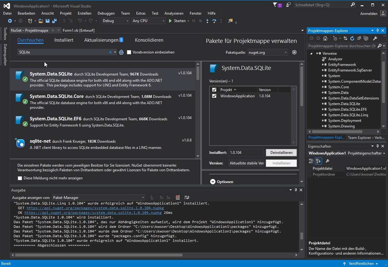 SQLite Datenbank In VB Erstellen Und Nutzen Das Kwoxt Sqlite datenbank in vb erstellen und nutzen das kwoxt