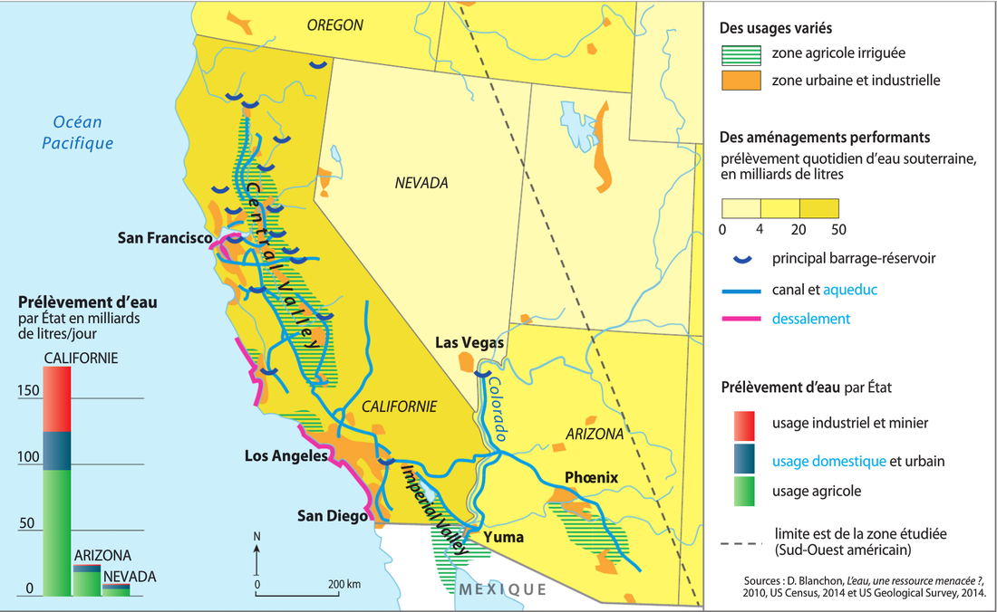 Résultat de recherche d'images pour "carte eau californie"
