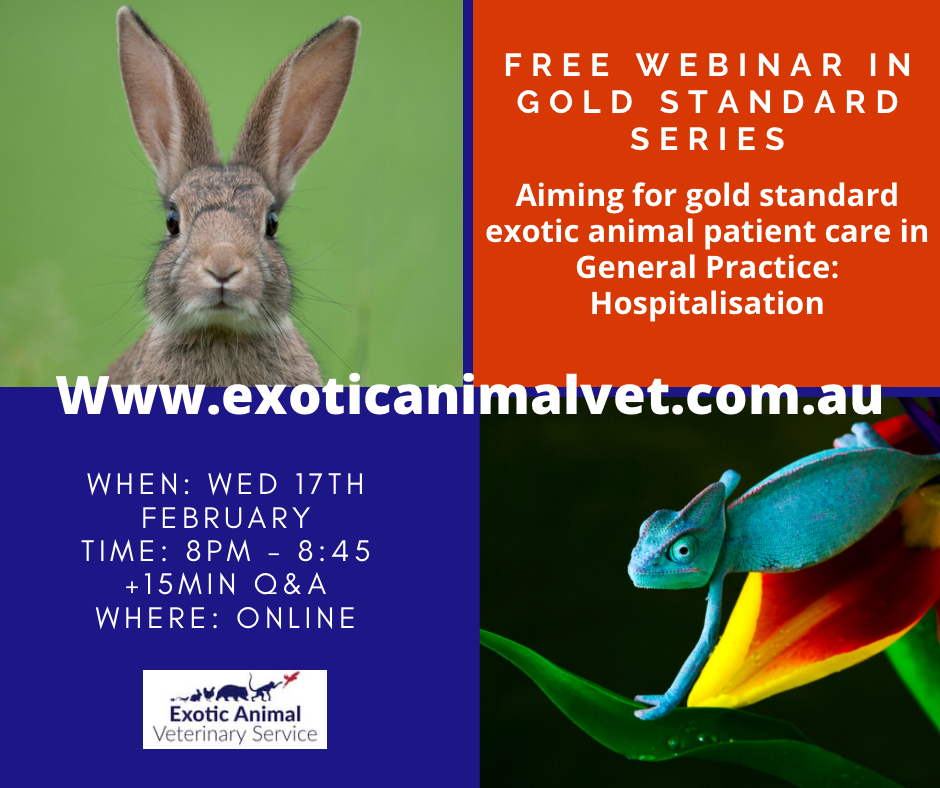 Upcoming Webinars: - Exotic Animal Veterinarian