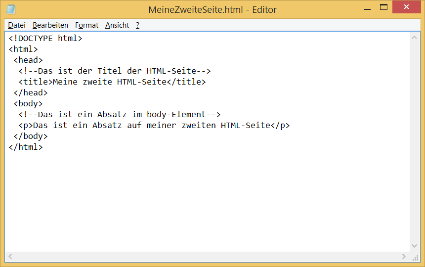 Wie kann ich eine HTML Datei erstellen?