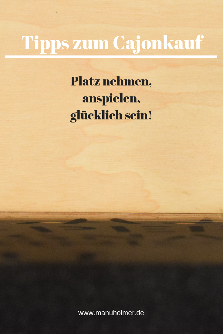 Wie lange dauert es, bis ich gut Cajon spielen kann? Manu Holmer