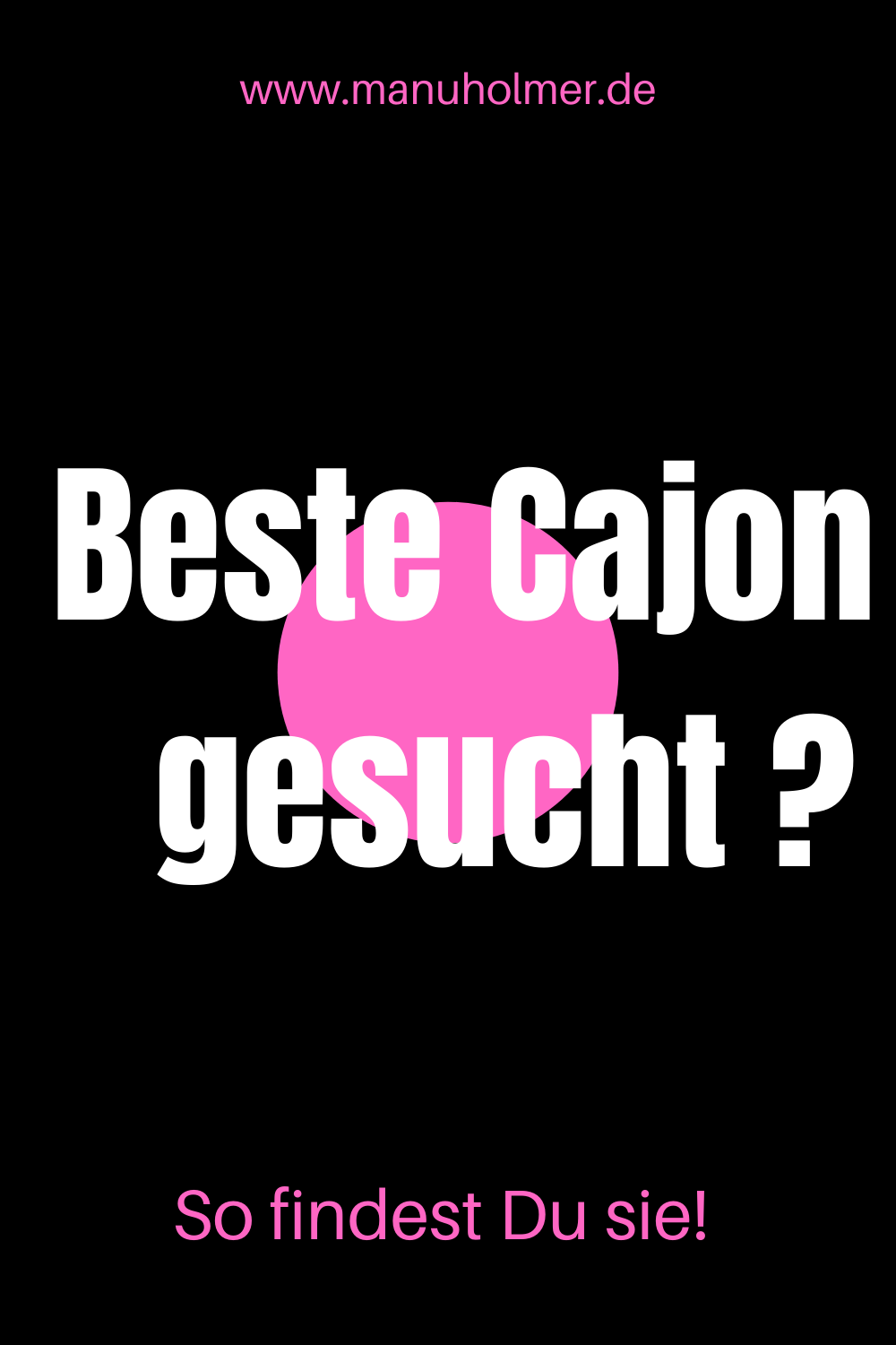 Cajon Rock Beats PDF Sammlung (Freebies) Manu Holmer Schlagzeug