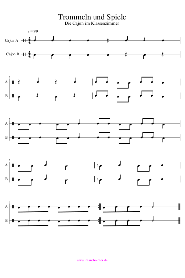 Cajon spielen mit Kindern das klingt nach! Manu Holmer Schlagzeug