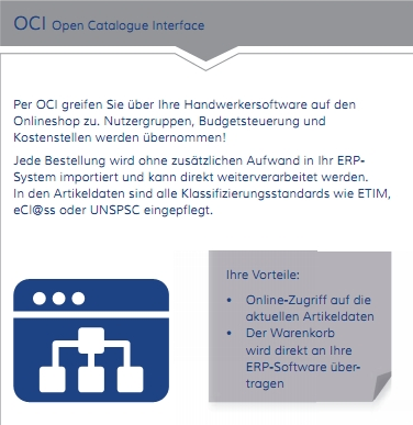 OCI Schnittstelle - Elektrogroßhandel Moelle