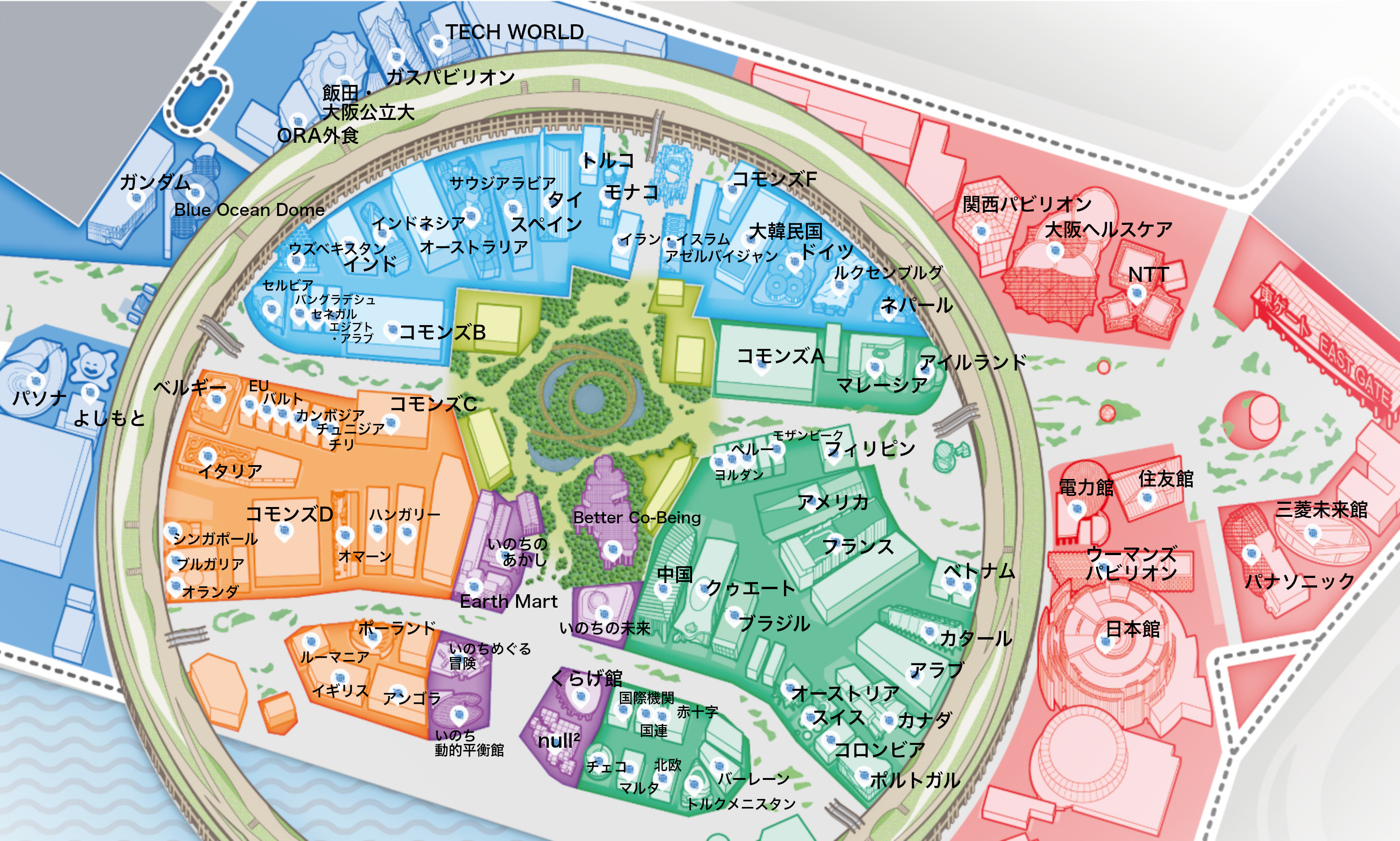 大阪・関西万博のマップに加筆 - Neo Amusement