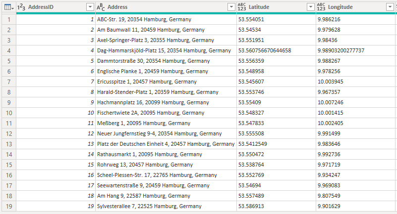 Fetching geodata information using Bing Maps API in Power BI - data ...