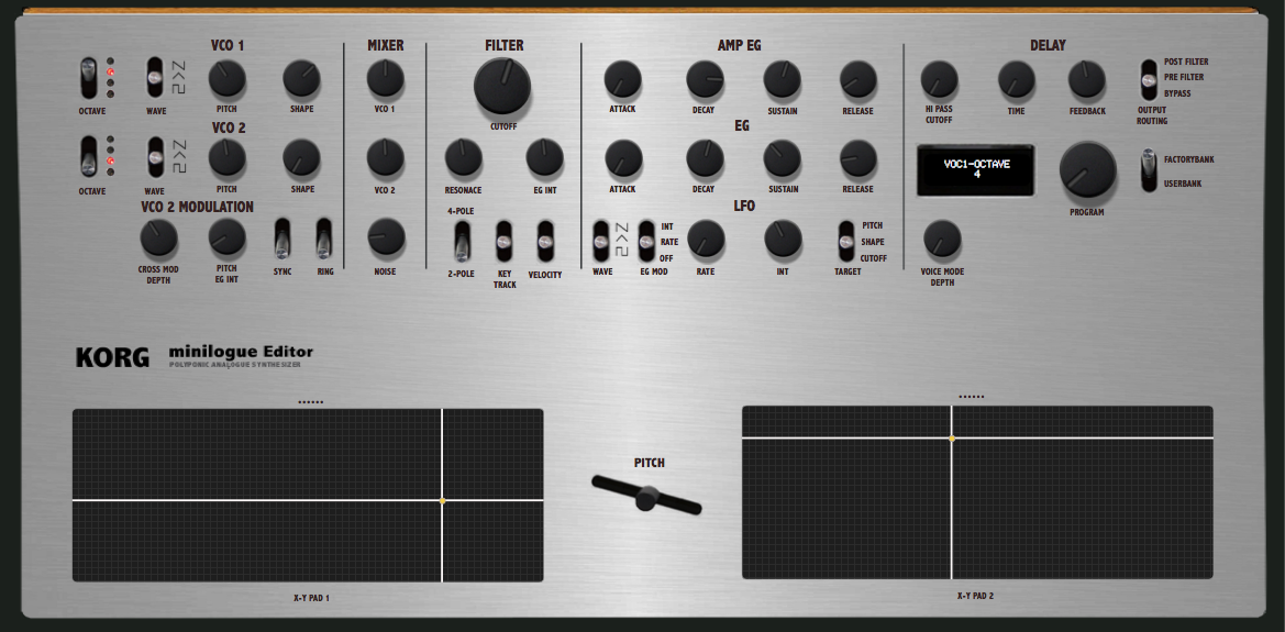 MiniLogue Midi Editor Midi Editor / Remote