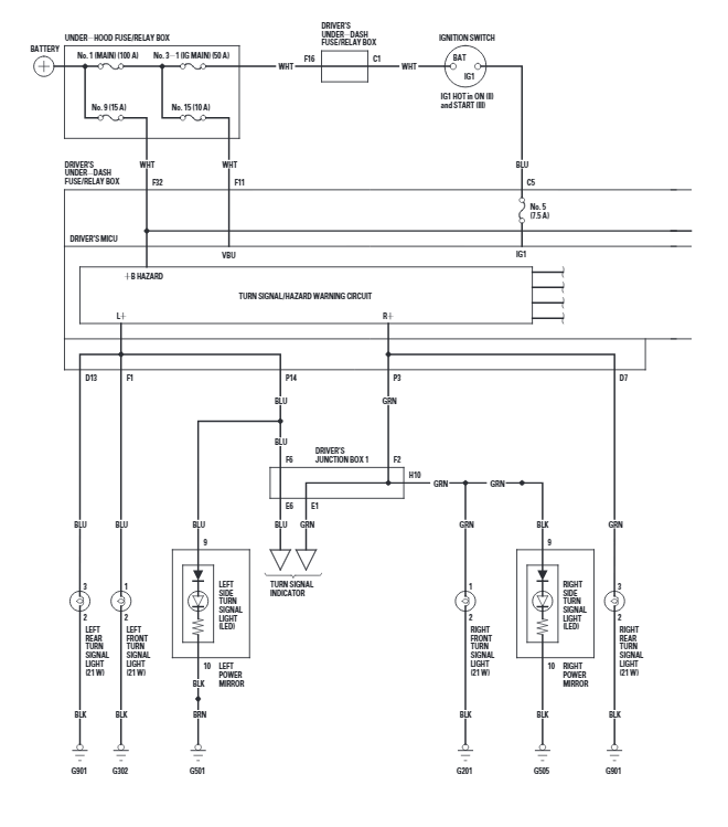 ACURA TSX EWD, Fuses & Relay - Car Electrical Wiring Diagram