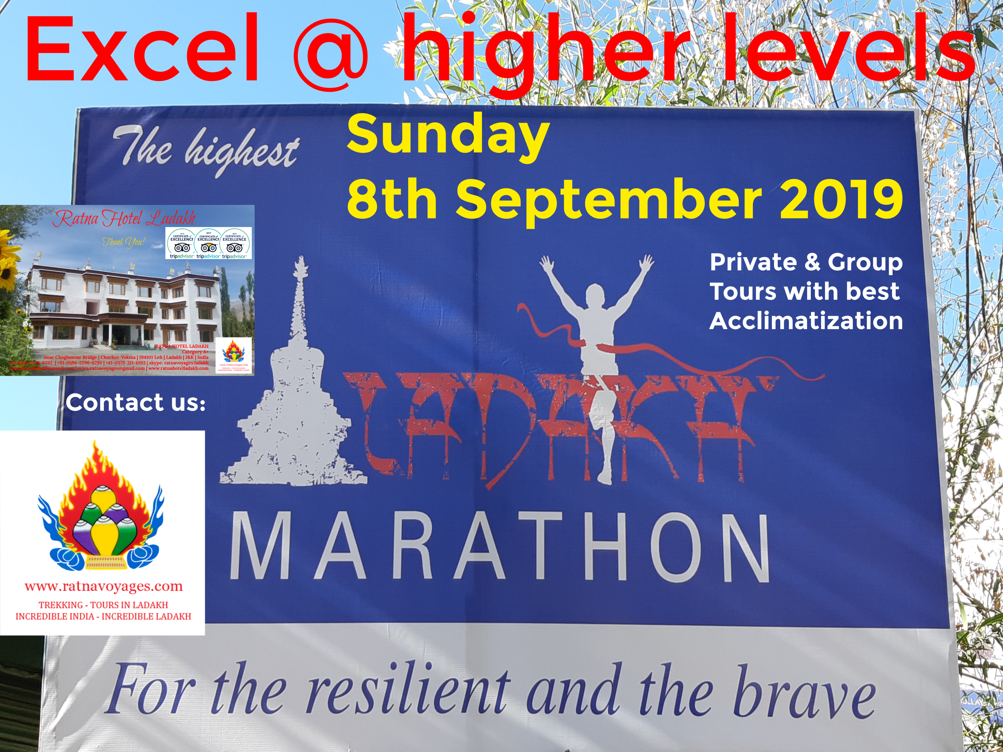 9th Ladakh Marathon Sunday 13th September 2020 Ratna Voyages Incredible India Incredible Ladakh Course map, history and application form. ratna voyages