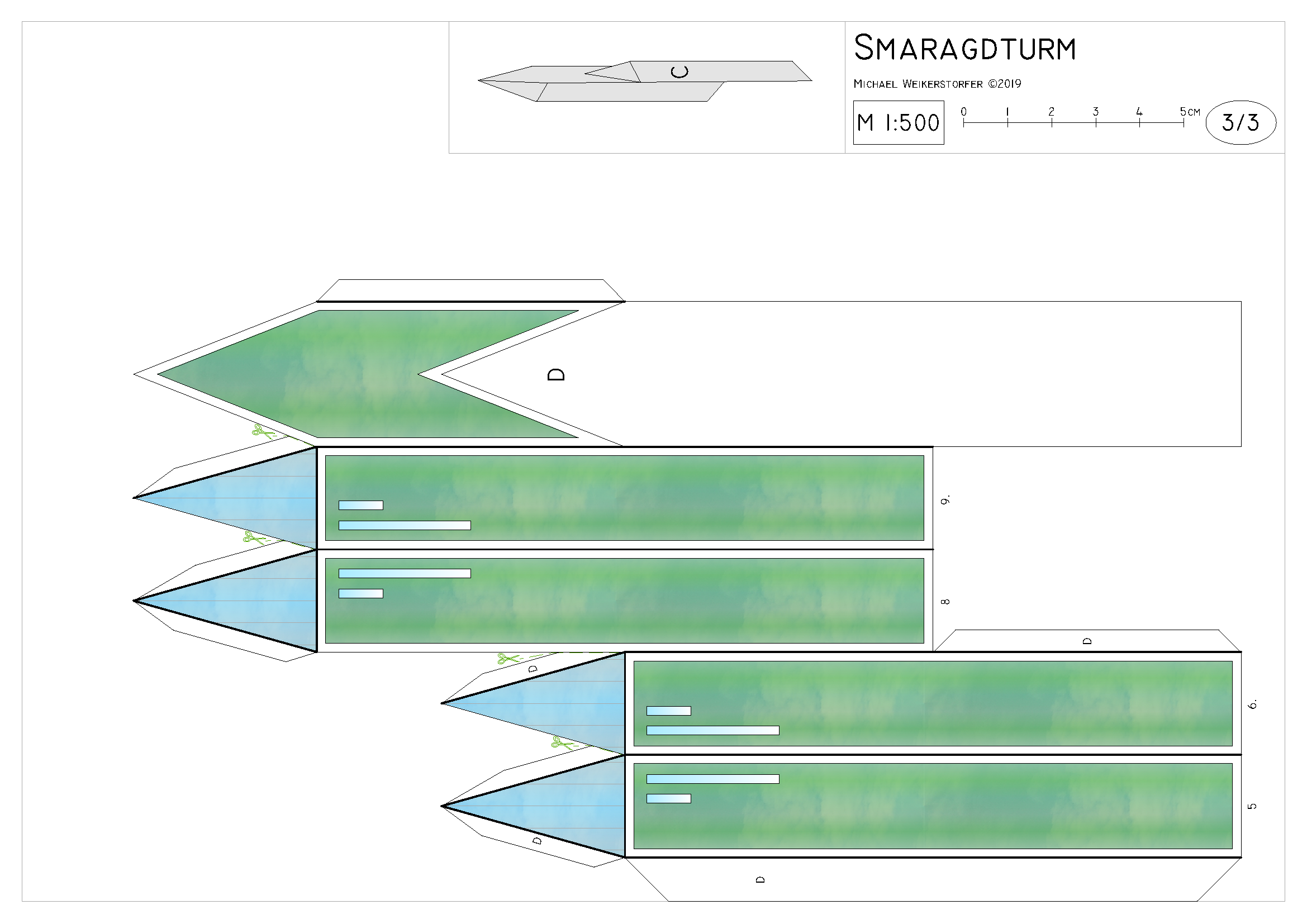 Smaragdturm Bucher Papiergebaude