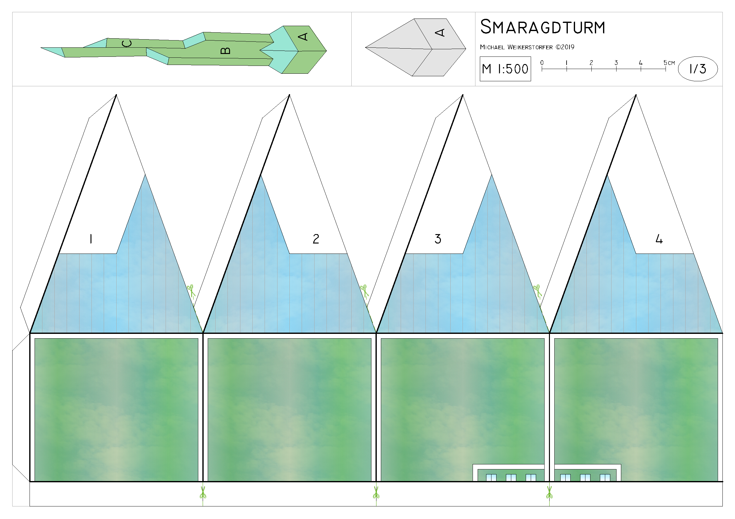 Smaragdturm Bucher Papiergebaude