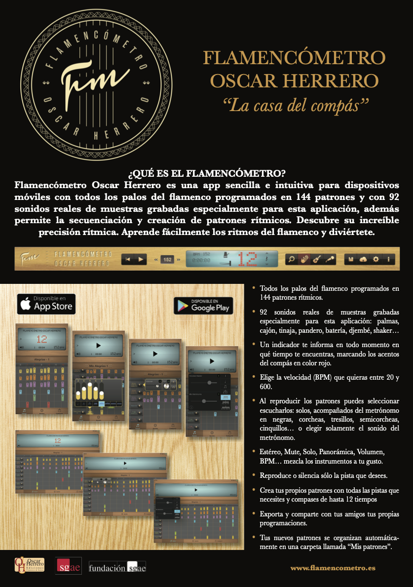 Flamencómetro Metrónomo Flamenco Metronome Oscar Herrero Ediciones