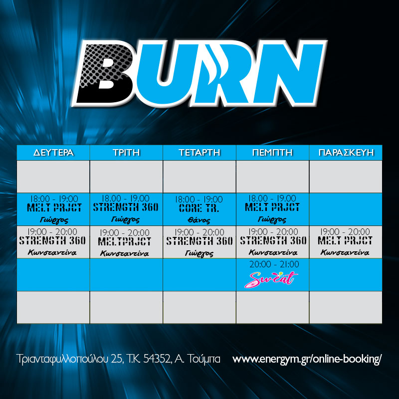 Burn timetable